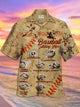 Camisas de béisbol retro color caqui de los años 50 de Alohadaddy Camisas con botones y bolsillos elásticos para campamento Camisas grandes y altas
