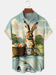 Alohadaddy Holiday Vintage Biker Easter Egg Bunny Shirt