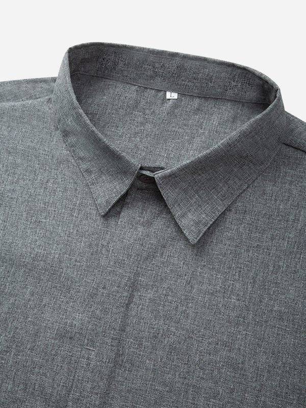 Alohadaddy Basic Cotton Linen Plain Men&