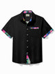 Alohadaddy Basic Floral Patchwork Men's Hawaiian Shirt Stretch Easy Care Pocket Camping Shirt
