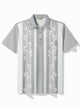 Alohadaddy Vintage Bowling Plant Bamboo Print Beach Men's Short Sleeve POLO Shirt