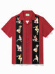 Alohadaddy Vintage Bowling Pin up Girls printed chest pocket shirt large size men's shirt