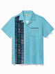 Alohadaddy Vintage Bowling Tiki Print Chest Pocket Shirt Plus Size Men's Shirt