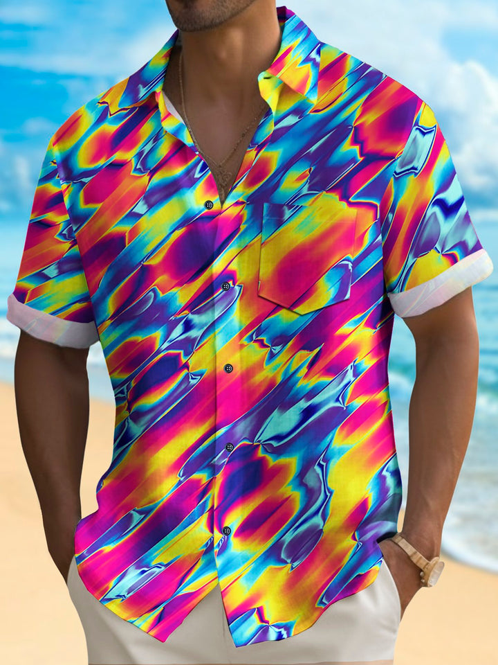 Alohadaddy Vintage 60s Psychedelic Textured Print Men&