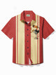 Alohadaddy Retro Bowling Cartoon Bird Print Hawaiian Shirt Plus Size Holiday Shirt