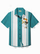 Alohadaddy Retro Bowling Cartoon Bird Print Hawaiian Shirt Plus Size Holiday Shirt