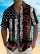 Alohadaddy Independence Day 1776 Men's Holiday Shirt Stretch Quick Dry Camp Pocket Shirt Big Tall