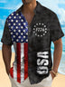 Alohadaddy Independence Day 1776 Men's Holiday Shirt Stretch Quick Dry Camp Pocket Shirt Big Tall