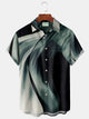 Alohadaddy Vintage Abstract Gradient Texture Print Chest Pocket Men's Tall Shirt Big Tall