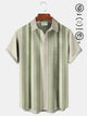 Alohadaddy Vintage Bowling Stripe Print Chest Pocket Men's High Shirt Big Tall
