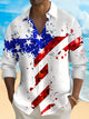 Alohadaddy Vintage Flag Cross Print Chest Pocket Shirt Plus Size Men's Shirt Big Tall
