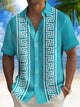 Alohadaddy 60's Vintage Men's Guayabera Shirt Stretch Pocket Camp Shirt Big Tall