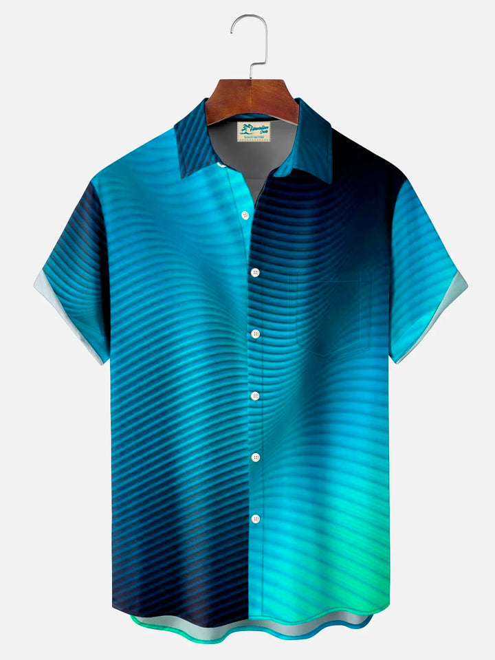 Alohadaddy Retro Gradient Geometric 3D Digital Print Men&