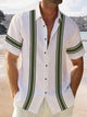 Alohadaddy Basic Striped Printed Chest Pocket Shirt Plus Size Men's Shirt Big Tall
