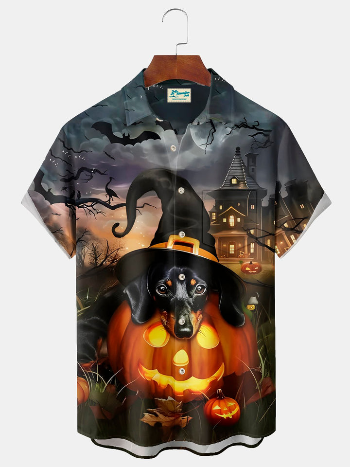 Alohadaddy Halloween Dog Print Men&