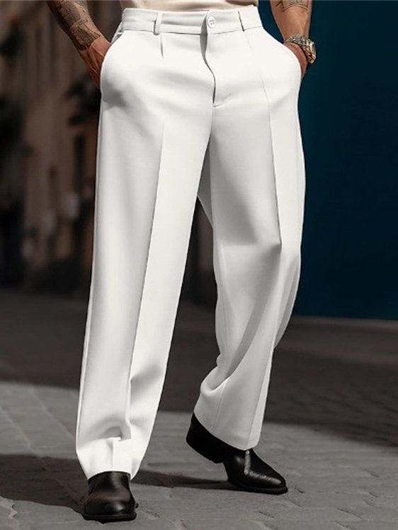 Pantalon de plage décontracté pour homme Alohadaddy, coupe droite, couleur unie, confortable, respirant, avec poches