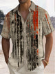 Camisa elástica con bolsillo en el pecho y estampado de textura abstracta vintage de Alohadaddy, talla grande