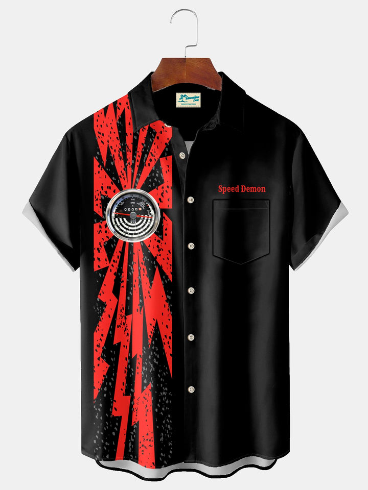 Alohadaddy Vintage Bowling Speed Demon Print Men&