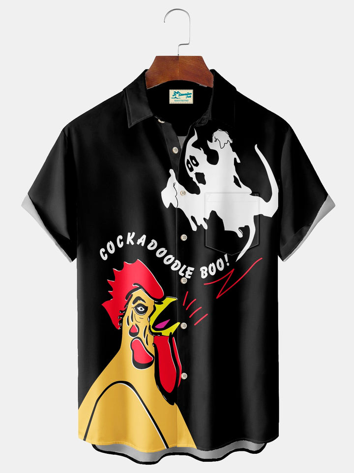Alohadaddy Halloween Chicken Ghost Print Men&