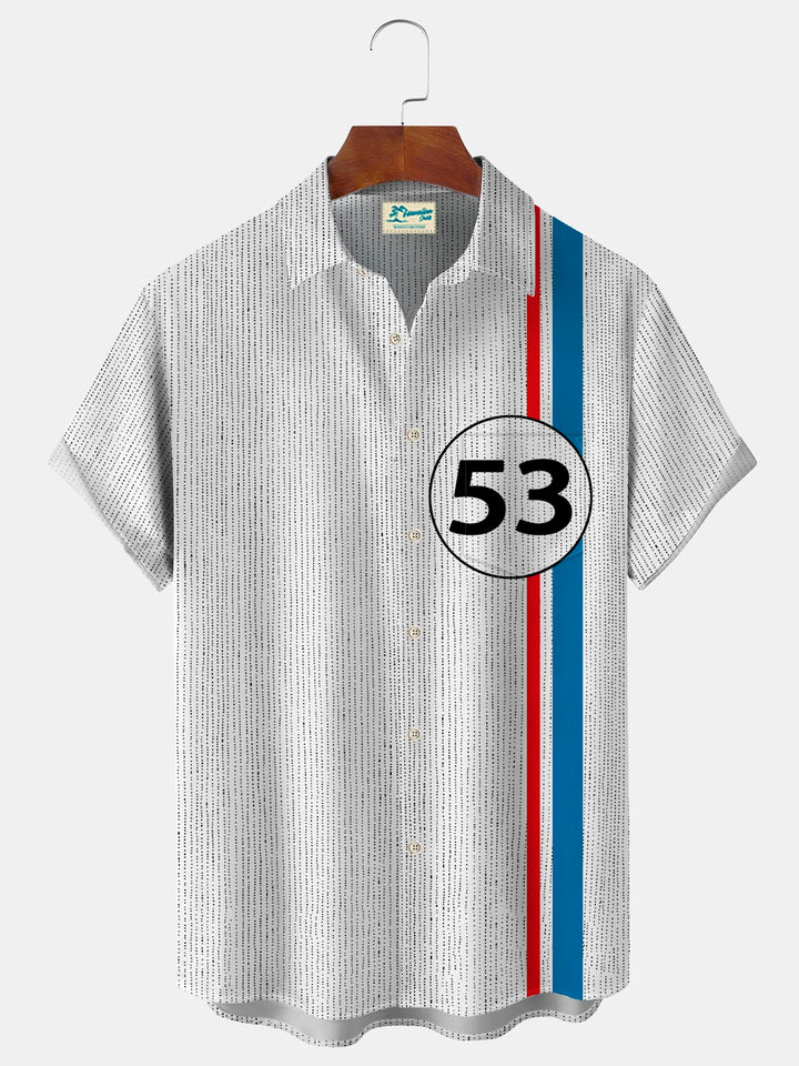 Alohadaddy Vintage Bowling 53 Racing Print Men&