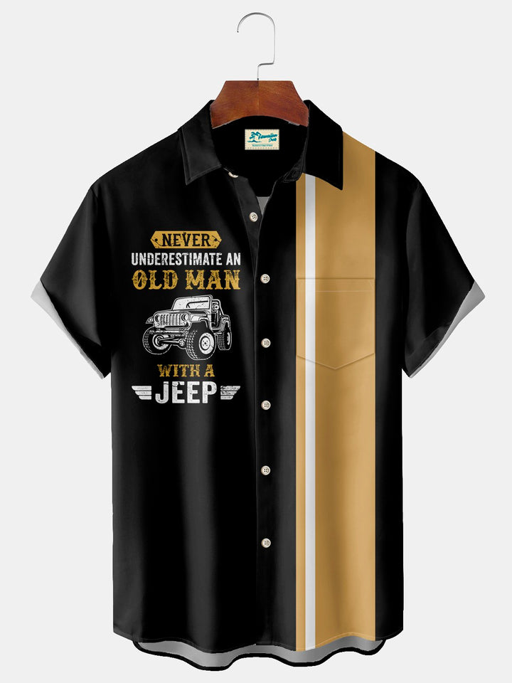Alohadaddy Vintage Bowling Car Print Men&