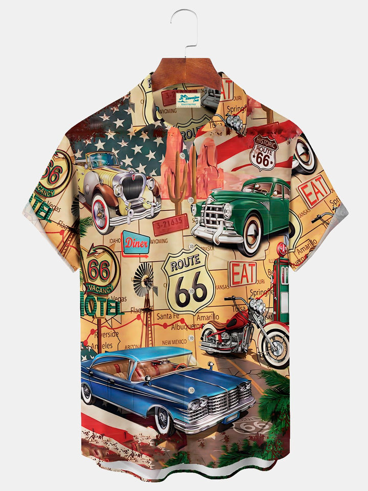 Alohadaddy Vintage Car Print Men&