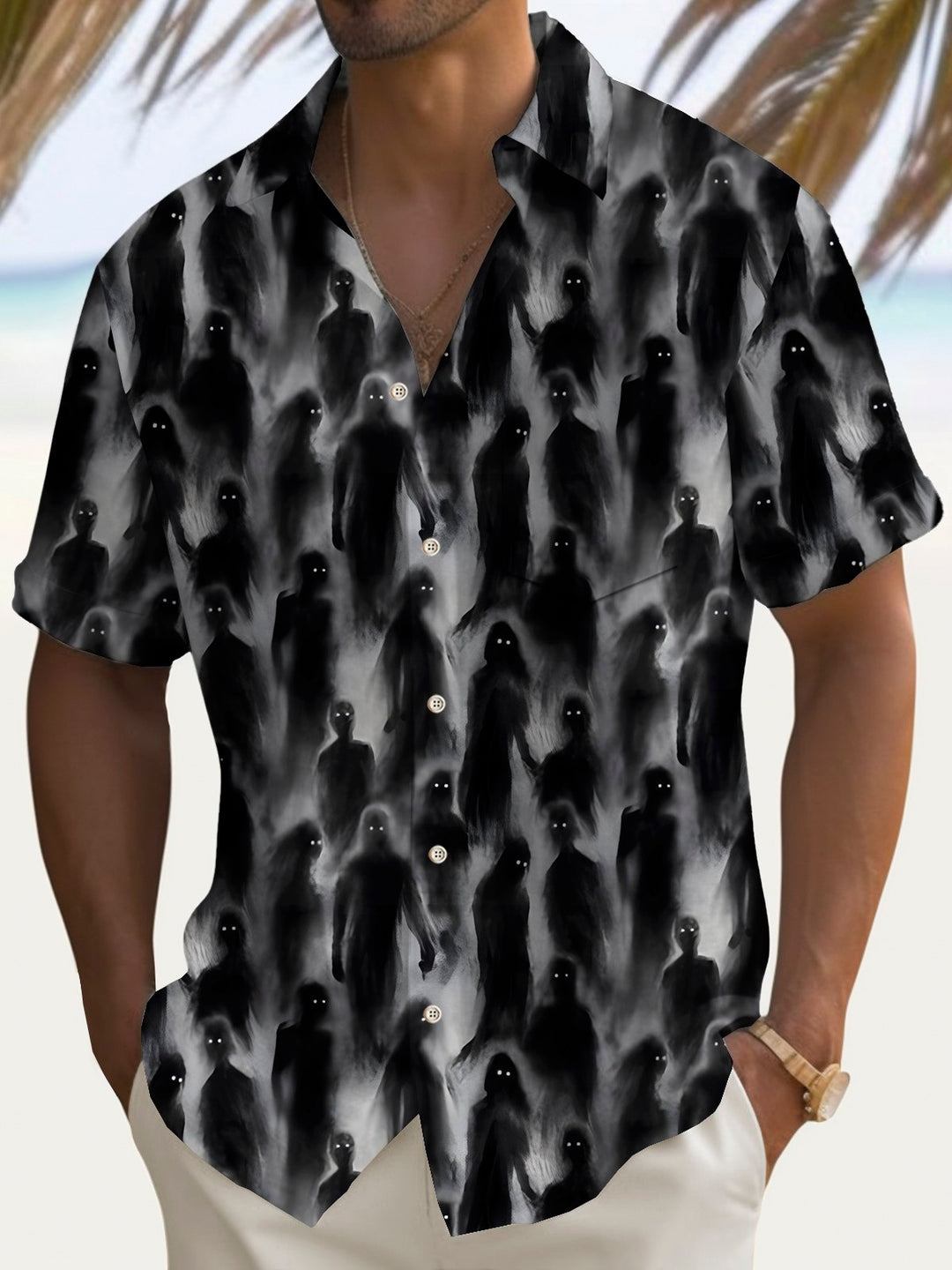 Alohadaddy Halloween Ghost Print Men&