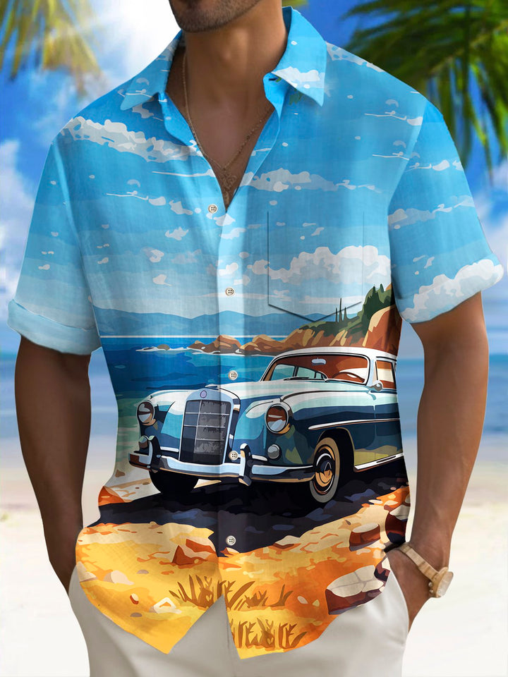 Alohadaddy Vintage Seaside Car Print Men&