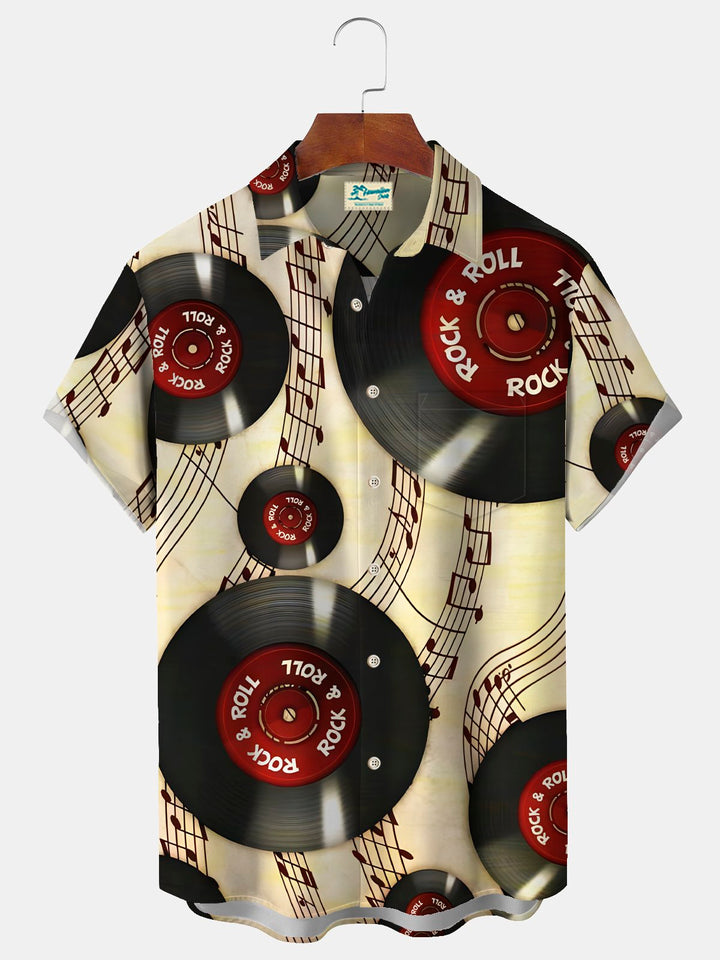 Alohadaddy Vintage Music Disc Print Men&