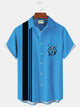 Camisa elástica con bolsillo en el pecho para hombre, con estampado geométrico de dibujos animados de bolos vintage de Alohadaddy, talla grande