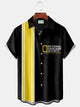 Camisa elástica con bolsillo en el pecho y estampado geométrico de la Sociedad Nacional del Sarcasmo de Bowling Vintage de Alohadaddy, talla grande