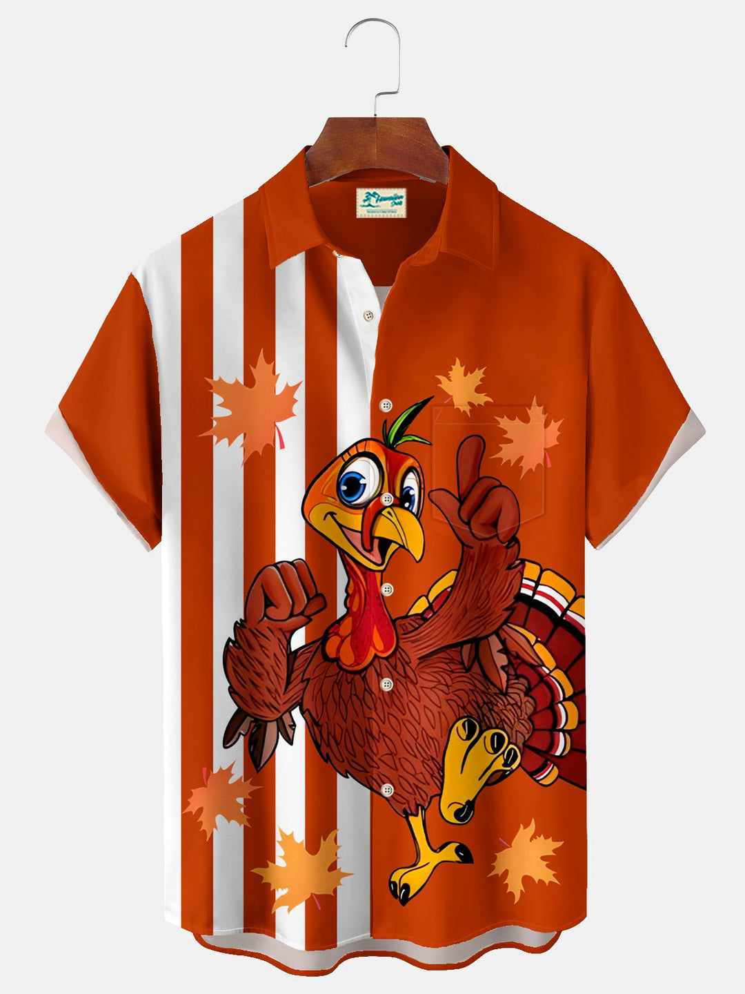 Chemise extensible à imprimé dinde de bowling vintage Alohadaddy avec poche poitrine, grande taille