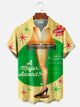 Camisa de manga corta con bolsillo y botones para hombre, con estampado digital 3D y decoración navideña de Alohadaddy, talla grande y alta