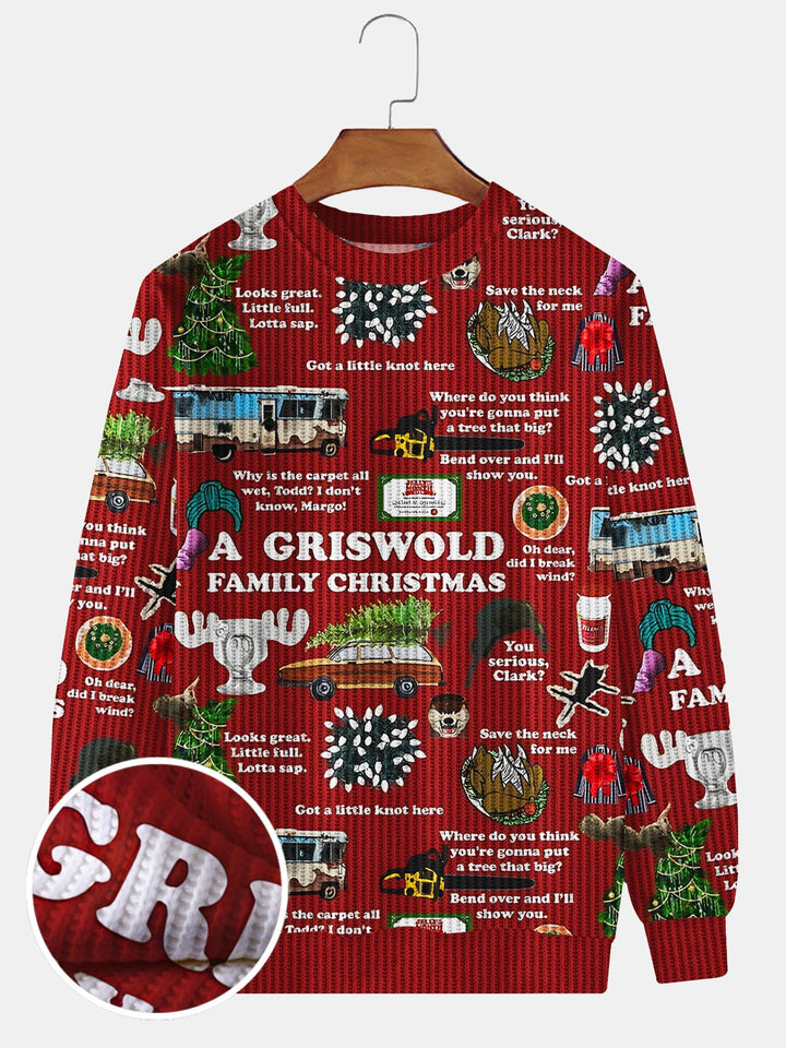 Suéter feo navideño para hombre de Alohadaddy, divertido estampado de alce navideño, camiseta de vacaciones navideñas