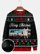 Top navideño con estampado de copos de nieve y autobús peludo feo para hombre de Alohadaddy