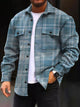 Chaqueta básica de pana con botones y estampado a cuadros para hombre de Alohadaddy, chaqueta de bolsillo tipo cárdigan cálida y cómoda
