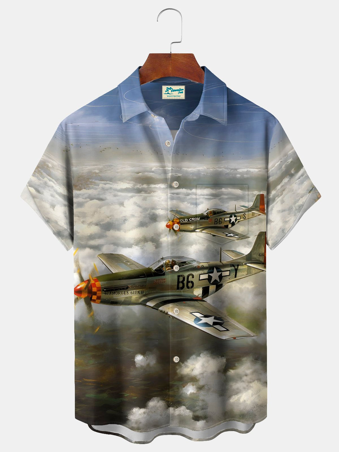 Alohadaddy Vintage Fighter Planes  Aircrafts Warbirds Print Men&