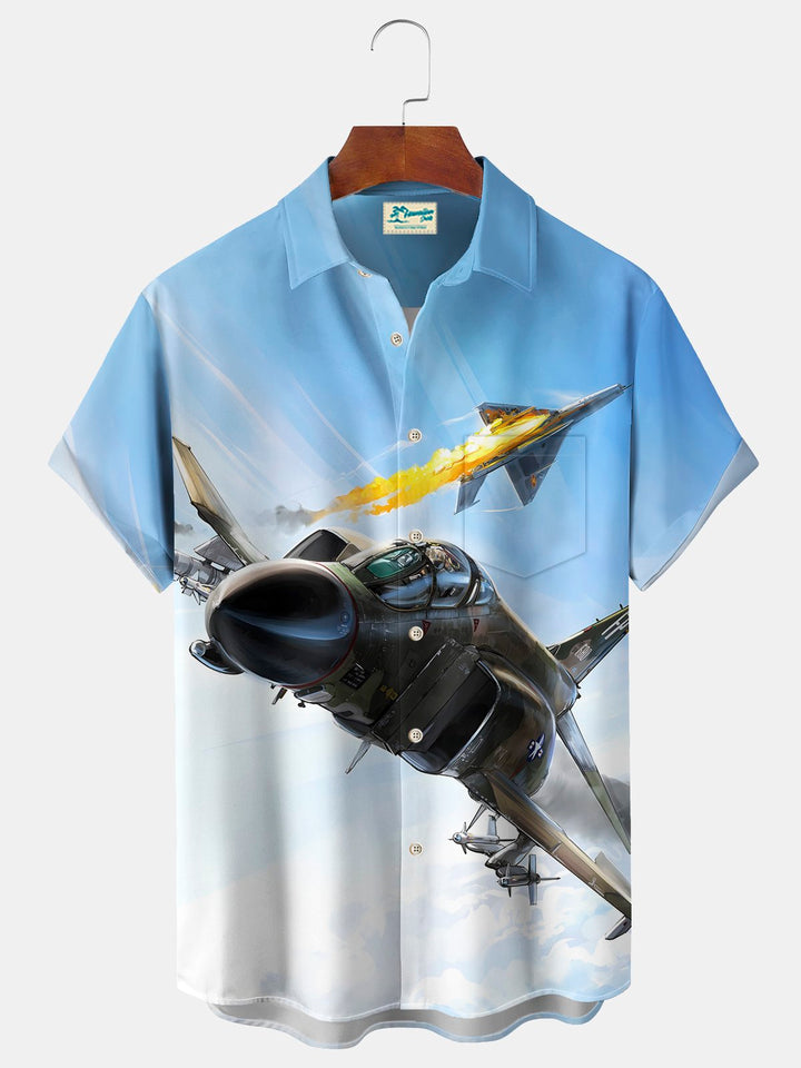 Alohadaddy Vintage Fighter Planes Aircrafts Warbirds Print Men&