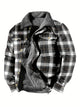 Chaqueta de algodón de manga larga con botones y solapa a cuadros estilo vintage de terciopelo Alohadaddy Plus