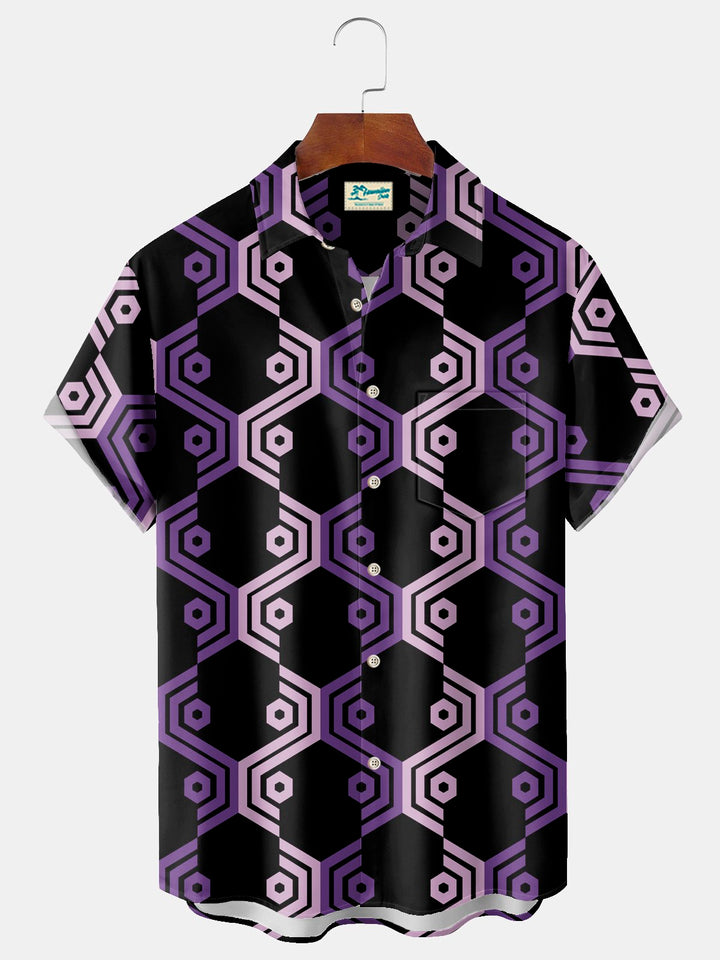 Alohadaddy Vintage Geometric Print Men&