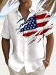 Alohadaddy® Vintage Flag Print Men's Button Pocket Hawaiian Shirt Big Tall