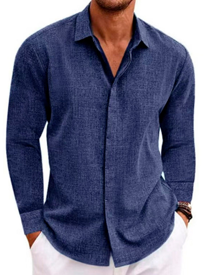 Alohadaddy Basic Cotton Linen Plain Men&
