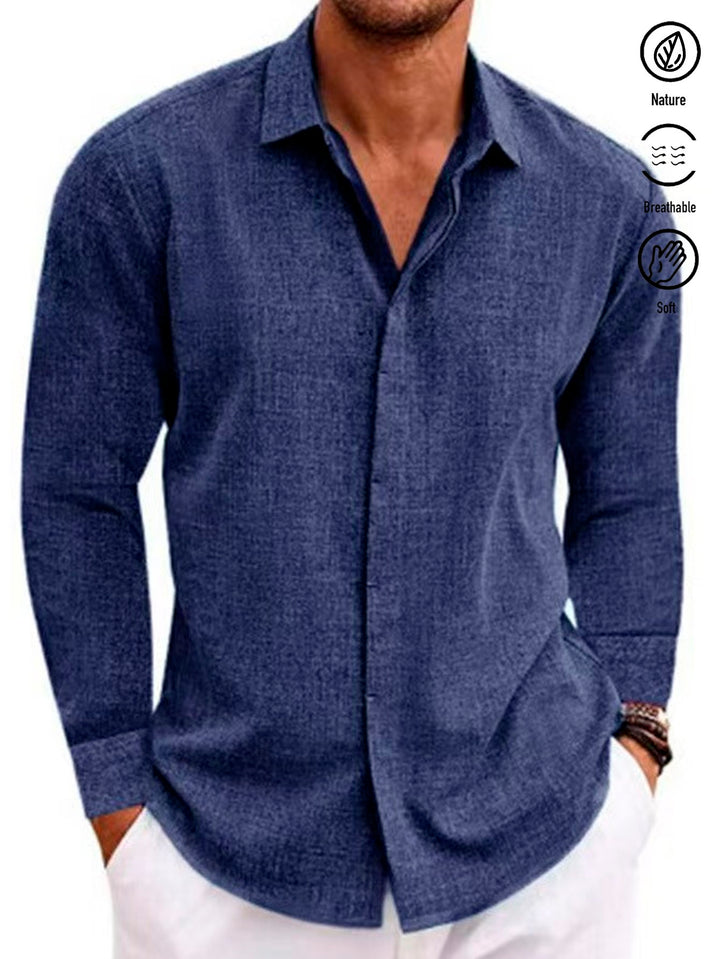 Alohadaddy Basic Cotton Linen Plain Men&