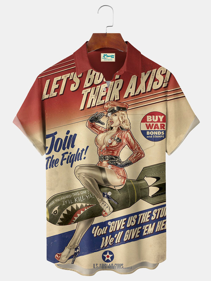 Alohadaddy® Vintage Cannonball Girl Print Men&