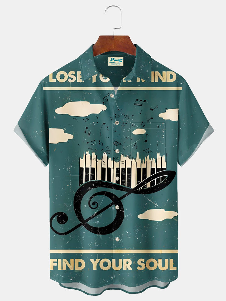 Alohadaddy® Vintage Music Print Men&