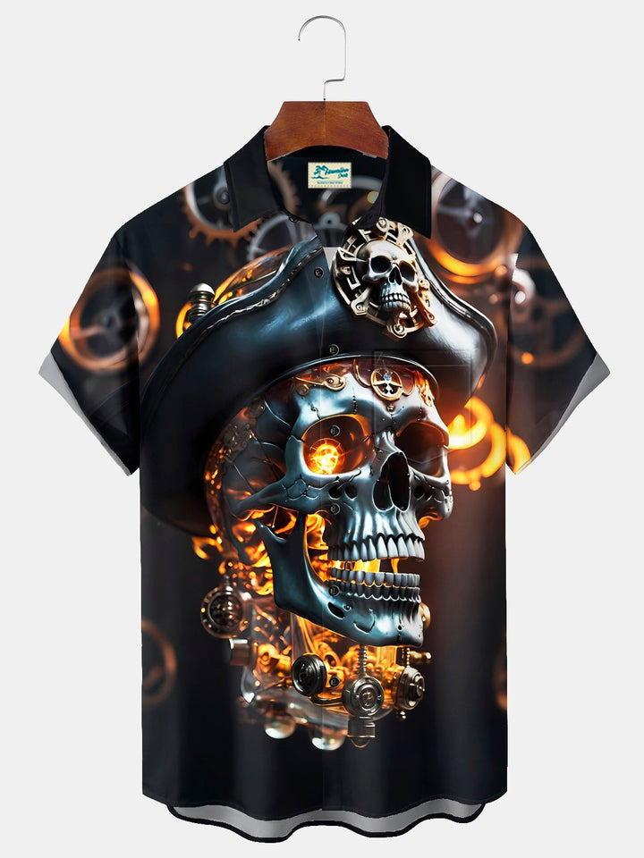 Alohadaddy® Vintage Skeleton Print Men&