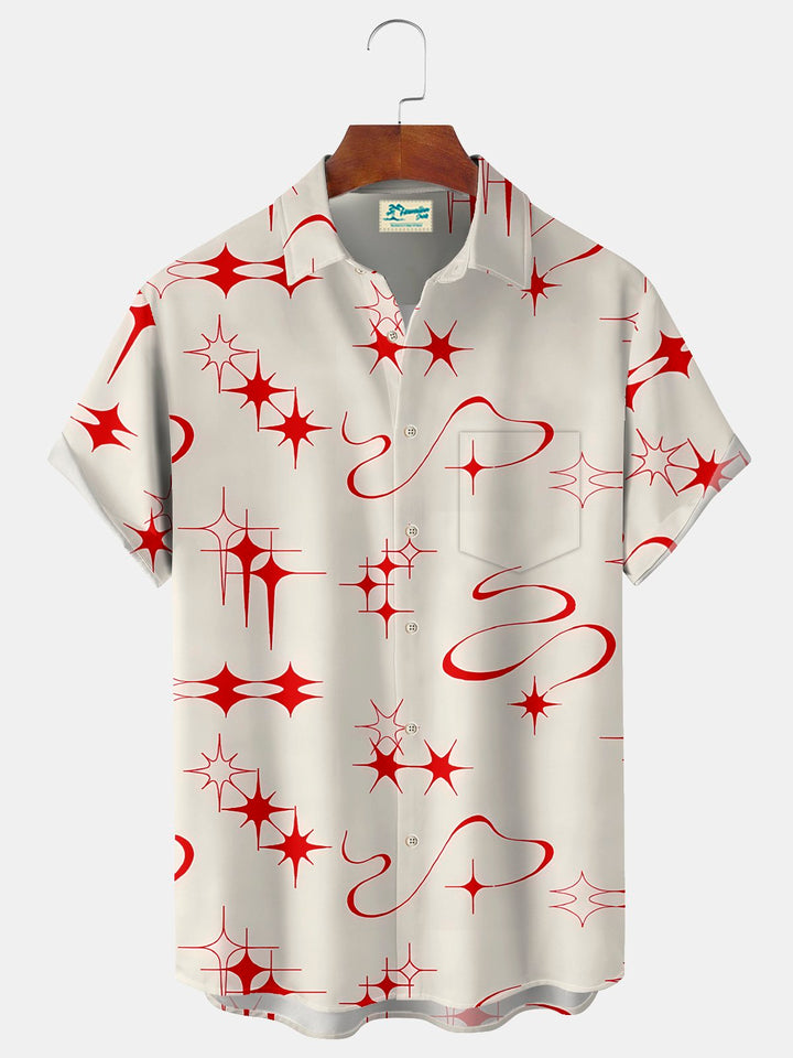 Alohadaddy® Vintage Medieval Atomic Geometry Starburst Print Men&