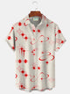 Alohadaddy® Vintage Medieval Atomic Geometry Starburst Print Men's Casual Stylish Button Pocket Hawaiian Summer Shirts Short Sleeve Shirt Big Tall