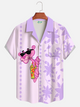 Alohadaddy® Men's Tropic Leopard Coconut Tree Bowling Forgiving Fit Camp Collar Print Retro Short Sleeve Shirt Big & Tall