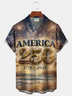 Alohadaddy® Men's Holiday 250th Anniversary Fireworks Beach Illustration Retro Print Hawaii Shirt Button Down Short-Sleeve Big & Tall